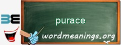 WordMeaning blackboard for purace